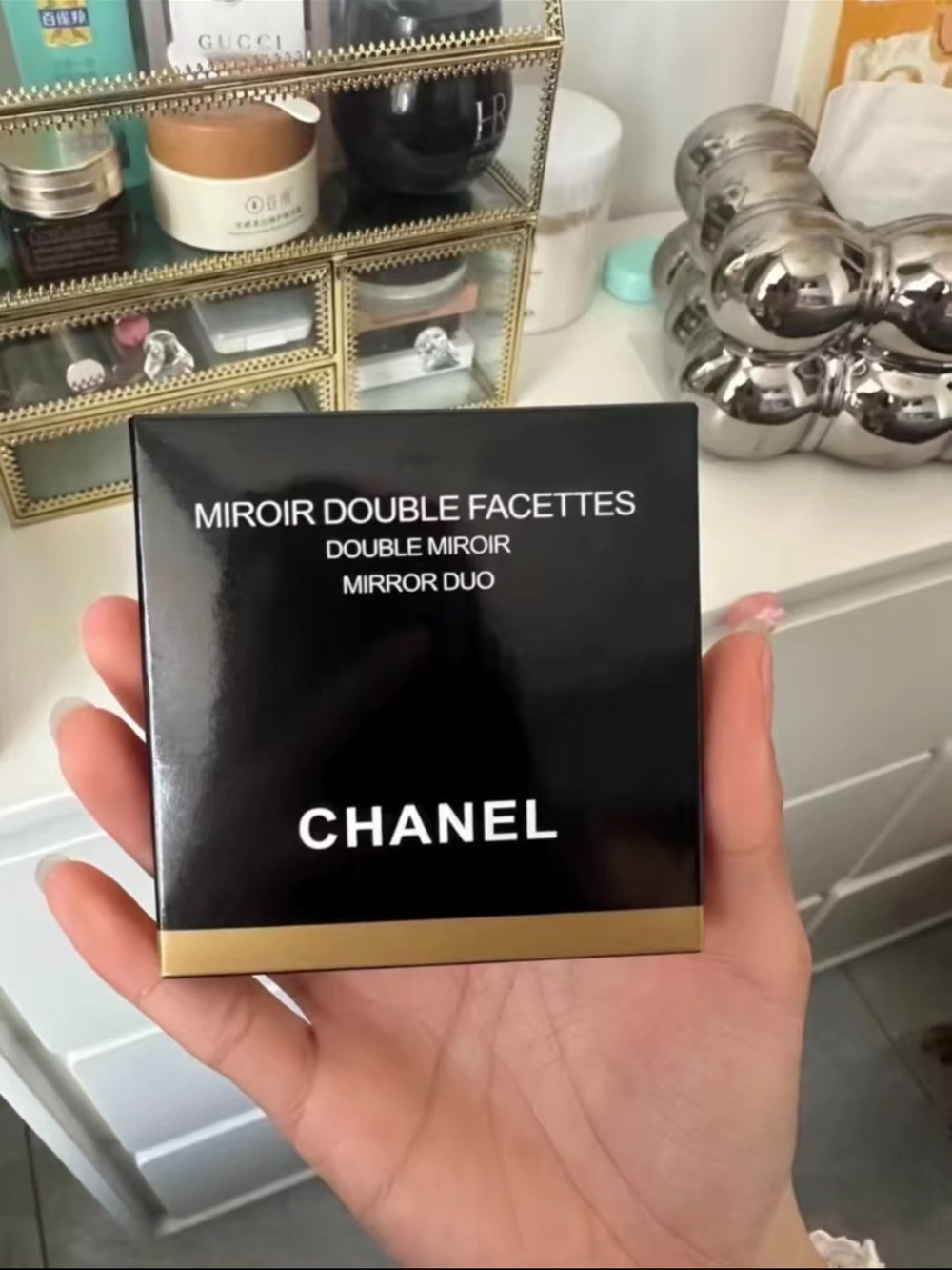 New Chanel Miroir Double Facettes Double Mirror Compact Black Vanity Accessory - Picture 6 of 6